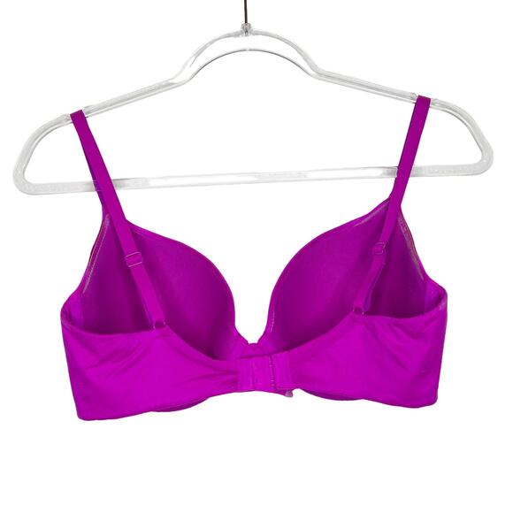 VICTORIA'S SECRET Lightly Lined Demi Bra Underwire Padded Fuchsia Pink Size 34DD - Picture 5 of 9